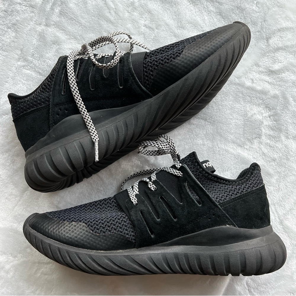 Adidas Tubular Black Tennis / Running Shoes Men’s Size 6.5 Women’s 8 - Picture 3 of 6